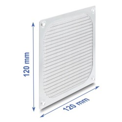 DELOCK σχάρα για 120mm ανεμιστήρα 67458 με φίλτρο σκόνης, μεταλλική, ασημί