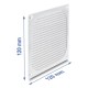 DELOCK σχάρα για 120mm ανεμιστήρα 67458 με φίλτρο σκόνης, μεταλλική, ασημί