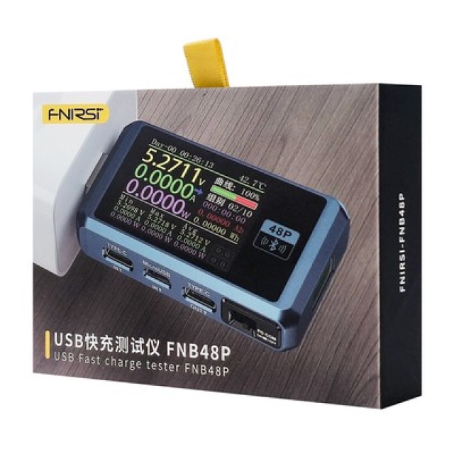 FNIRSI USB tester φόρτισης FNB48P, USB/micro USB/USB-C