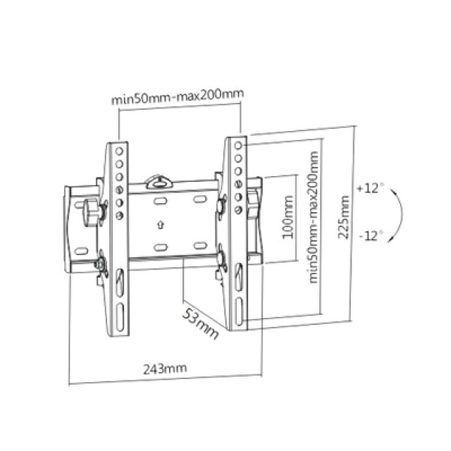 BRATECK επιτοίχια βάση KL21G-22T για τηλεόραση 23"-42", έως 30kg