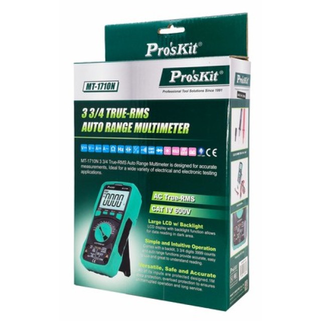 PROSKIT ψηφιακό πολύμετρο MT-1710N, μέτρηση AC/DC, True RMS, NCV PROSKIT ψηφιακό πολύμετρο MT-1710N, μέτρηση AC/DC, True RMS, NCV