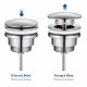 BRUNO βαλβίδα νιπτήρα Pop Up BRN-0312, 1-1/4", ορειχάλκινη, χρωμέ BRUNO βαλβίδα νιπτήρα Pop Up BRN-0312, 1-1/4", ορειχάλκινη, χρωμέ