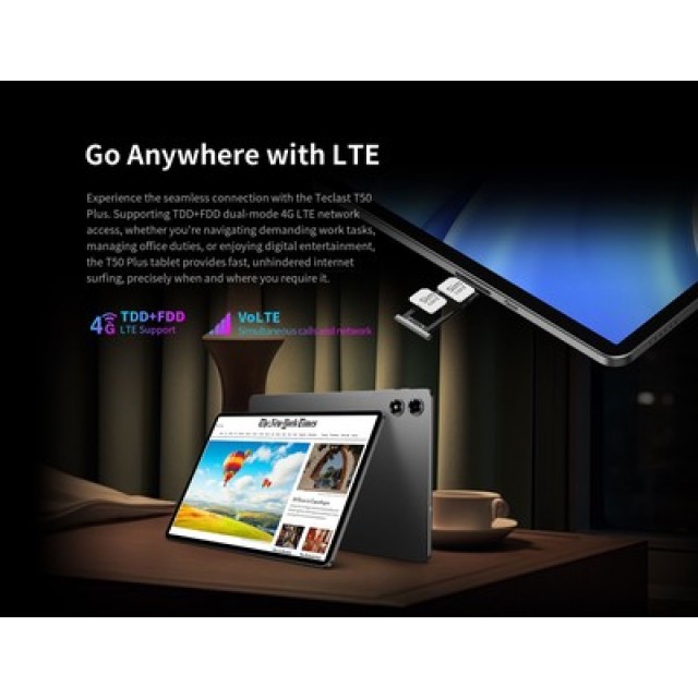 TECLAST tablet T50 Plus με πληκτρολόγιο/στυλό αφής/θήκη, 10.95", 8/128GB, 4G, Android 16, 8000mAh, γκρι TECLAST tablet T50 Plus με πληκτρολόγιο/στυλό αφής/θήκη, 10.95", 8/128GB, 4G, Android 16, 8000mAh, γκρι