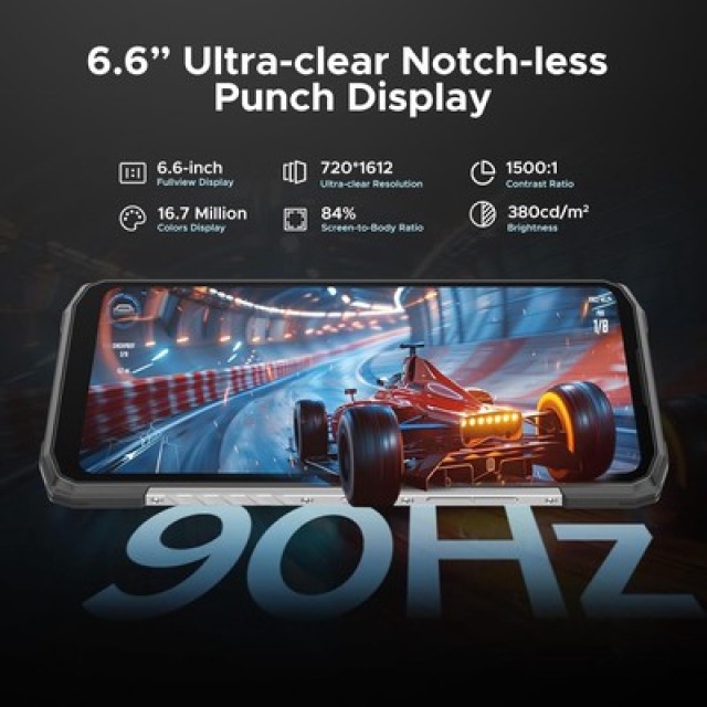 DOOGEE smartphone Blade10 Power, 6.6", 8/128GB, 10300mAh, IP68/IP69K/MIL-STD-810H, μαύρο DOOGEE smartphone Blade10 Power, 6.6", 8/128GB, 10300mAh, IP68/IP69K/MIL-STD-810H, μαύρο