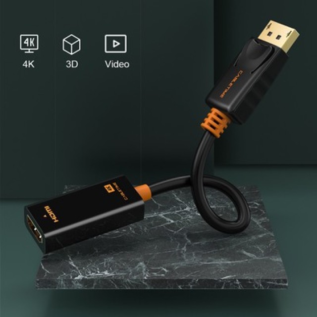 CABLETIME αντάπτορας DisplayPort σε HDMI CT-AV586-01G4K, 4K/30Hz, μαύρος CABLETIME αντάπτορας DisplayPort σε HDMI CT-AV586-01G4K, 4K/30Hz, μαύρος