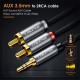 CABLETIME καλώδιο ήχου 3.5mm σε 2x RCA CT-AV314-P12G, 5m, μαύρο