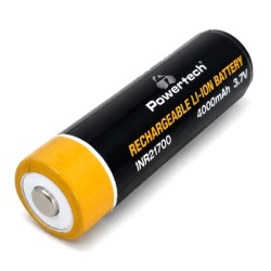 POWERTECH επαναφορτιζόμενη μπαταρία Li-ion INR21700 PT-1616, 4000mAh, 3.7V, button top, 1τμχ