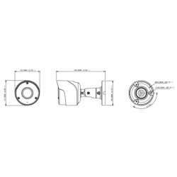 POWERTECH υβριδική κάμερα CCTV PT-1590 με μικρόφωνο & υπέρυθρα, 8MP, 2.8mm, IP66