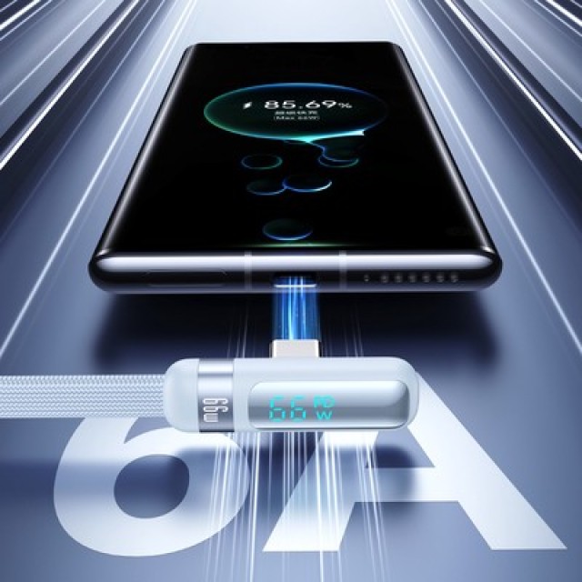 USAMS καλώδιο USB-C σε USB US-SJ651, 66W, 480Mbps, flat, 1.2m, λευκό