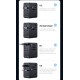 USAMS φορτιστής/αντάπτορας πρίζας CC334, USB & 3x USB-C, universal, 100W, GaN, μαύρος