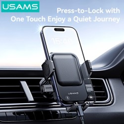 USAMS βάση smartphone αυτοκινήτου ZJ090 για αεραγωγούς, μαύρη USAMS βάση smartphone αυτοκινήτου ZJ090 για αεραγωγούς, μαύρη