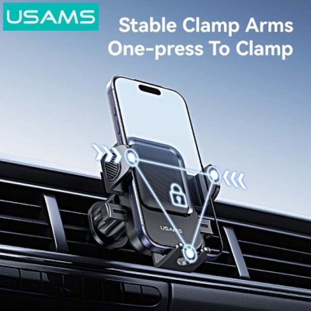 USAMS βάση smartphone αυτοκινήτου ZJ090 για αεραγωγούς, μαύρη