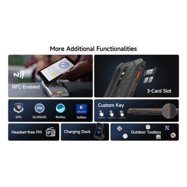 ULEFONE smartphone RugKing 2 Pro, 5.45", 6/128GB, 4550mAh, IP68/IP69K/MIL-STD-810H, μαύρο
