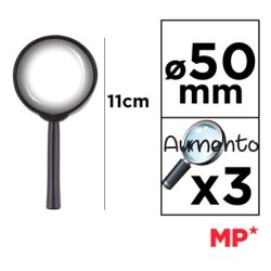 MP μεγεθυντικός φακός PA170, x3, 50mm, πλαστικός με γυάλινο φακό, μαύρος MP μεγεθυντικός φακός PA170, x3, 50mm, πλαστικός με γυάλινο φακό, μαύρος