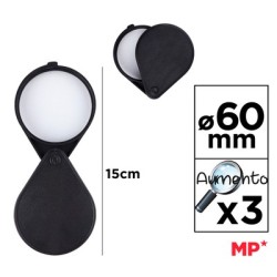 MP πτυσσόμενος μεγεθυντικός φακός PA174, x3, 60mm, πλαστικός με γυάλινο φακό, μαύρος MP πτυσσόμενος μεγεθυντικός φακός PA174, x3, 60mm, πλαστικός με γυάλινο φακό, μαύρος