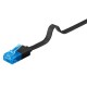 GOOBAY καλώδιο δικτύου 96378, CAT 6A U/UTP, flat, 500MHz, Copper, 15m, μαύρο