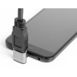 DELOCK αντάπτορας USB-C σε USB 67425, γωνιακός, 10Gbps, 60W, γκρι