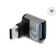DELOCK αντάπτορας USB-C σε USB 67425, γωνιακός, 10Gbps, 60W, γκρι
