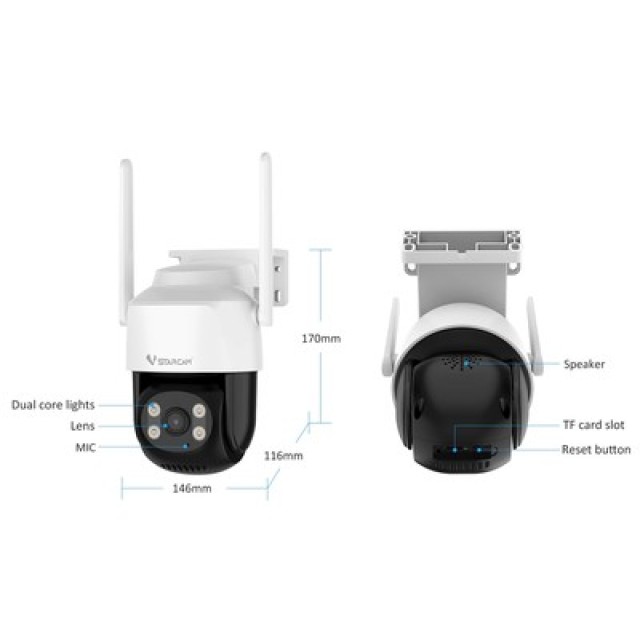 VSTARCAM smart κάμερα CS622, 3MP, WiFi, PTZ, SD, IP66 VSTARCAM smart κάμερα CS622, 3MP, WiFi, PTZ, SD, IP66