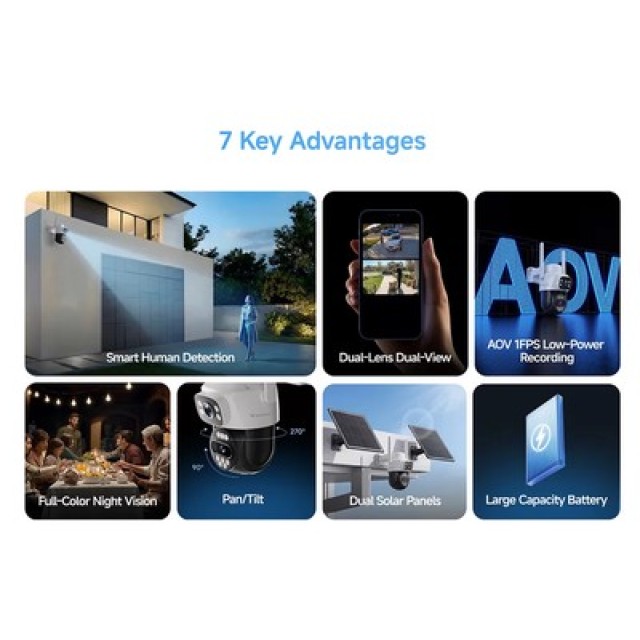 VSTARCAM smart ηλιακή κάμερα AG622DR, dual lens, 2MP, 4G, PTZ, SD, IP66 VSTARCAM smart ηλιακή κάμερα AG622DR, dual lens, 2MP, 4G, PTZ, SD, IP66