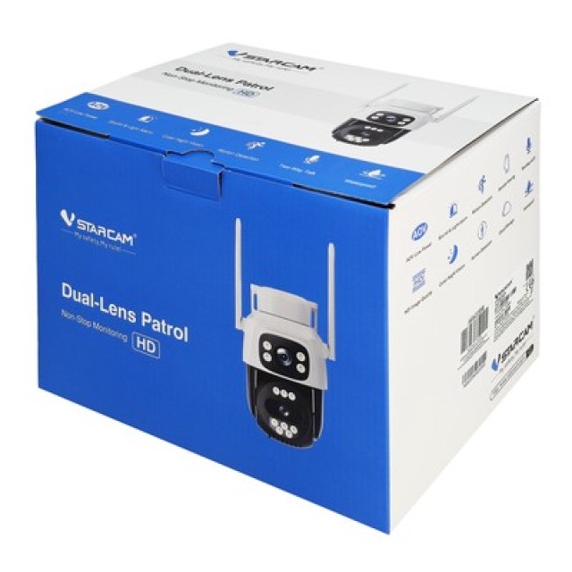 VSTARCAM smart ηλιακή κάμερα AG622DR, dual lens, 2MP, 4G, PTZ, SD, IP66 VSTARCAM smart ηλιακή κάμερα AG622DR, dual lens, 2MP, 4G, PTZ, SD, IP66