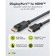 GOOBAY καλώδιο DisplayPort σε HDMI 80521, 4K/60Hz, 18 Gbps, 1m, μαύρο