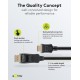 GOOBAY καλώδιο DisplayPort σε HDMI 80521, 4K/60Hz, 18 Gbps, 2m, μαύρο