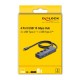 DELOCK USB-C hub 64384 με διακόπτες, 4x θυρών, 10Gbps, USB-C σύνδεση, γκρι