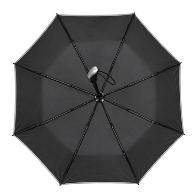 BRUNO ομπρέλα βροχής BRN-0322, σπαστή, αυτόματη, Φ98cm, αντιανεμική, με θήκη, μαύρη