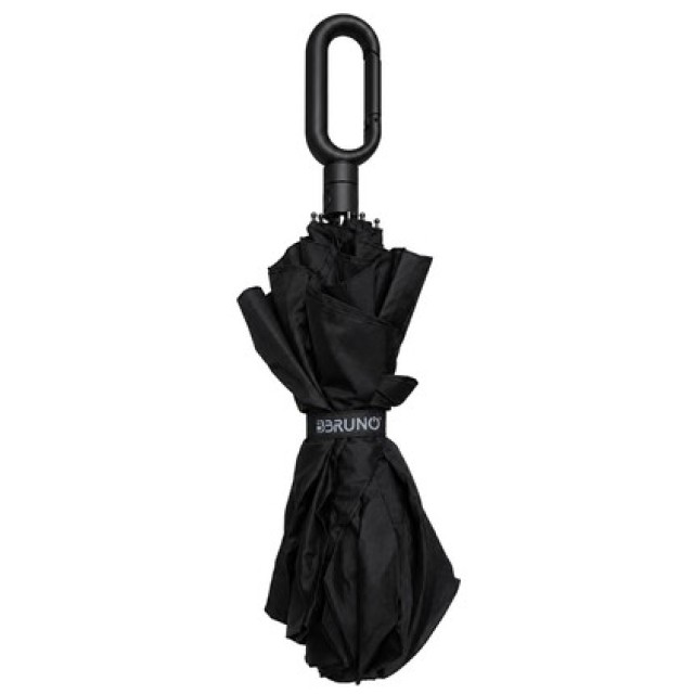 BRUNO ομπρέλα βροχής BRN-0325, σπαστή, αυτόματη, Φ104cm, αντιανεμική, με θήκη, μαύρη