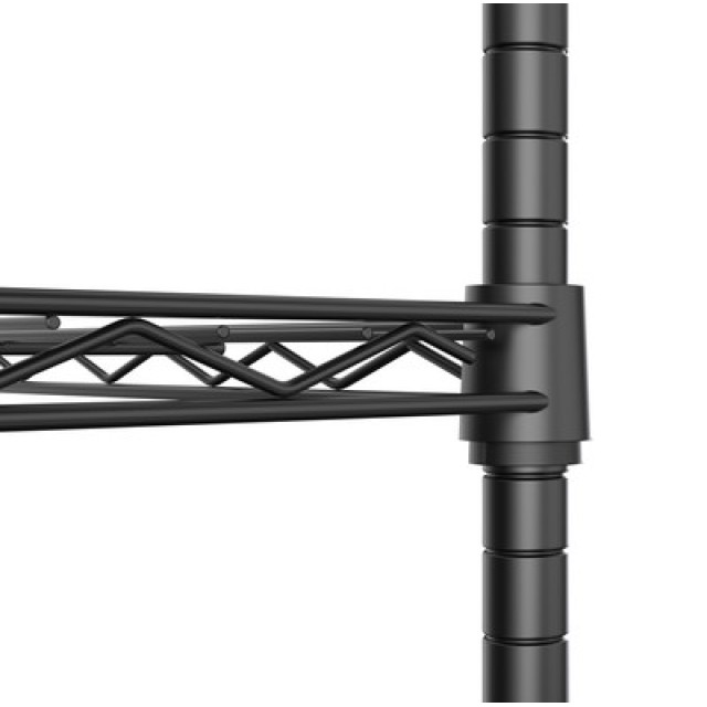 HOME USE μεταλλική ραφιέρα HUH-0270 με 5 ράφια, 90x35x175cm, μαύρη