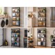 HOME USE μεταλλική ραφιέρα HUH-0270 με 5 ράφια, 90x35x175cm, μαύρη