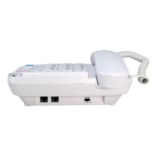 POWERTECH ενσύρματο τηλέφωνο για ηλικιωμένους PT-1662, με αναγνώριση κλήσεων, οθόνη, λευκό POWERTECH ενσύρματο τηλέφωνο για ηλικιωμένους PT-1662, με αναγνώριση κλήσεων, οθόνη, λευκό