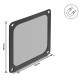 DELOCK φίλτρο σκόνης για 120mm ανεμιστήρα 67717, μαγνητικό, μαύρο