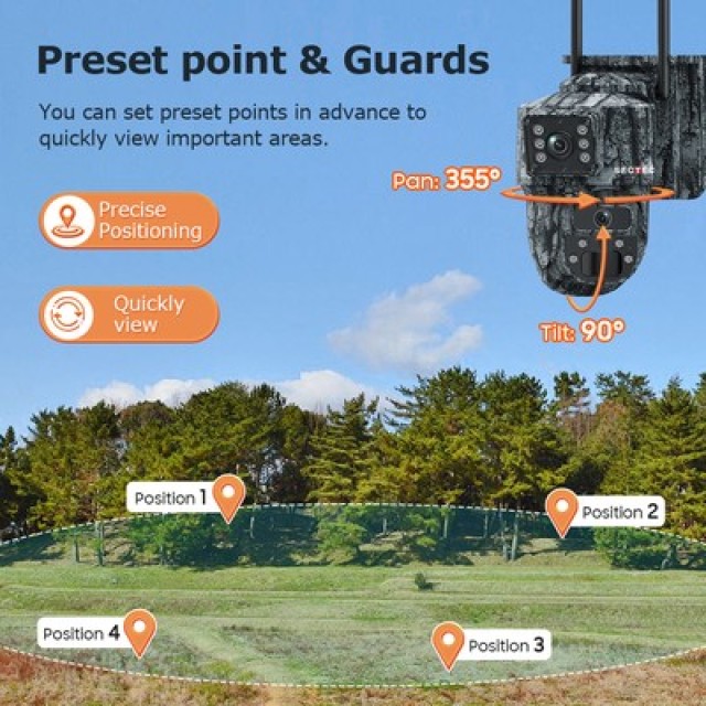 SECTEC smart ηλιακή κάμερα κυνηγού ST-537-6MAOV-4G-EU-G, dual lens, 3MP, 4G, SD, PTZ, IP66