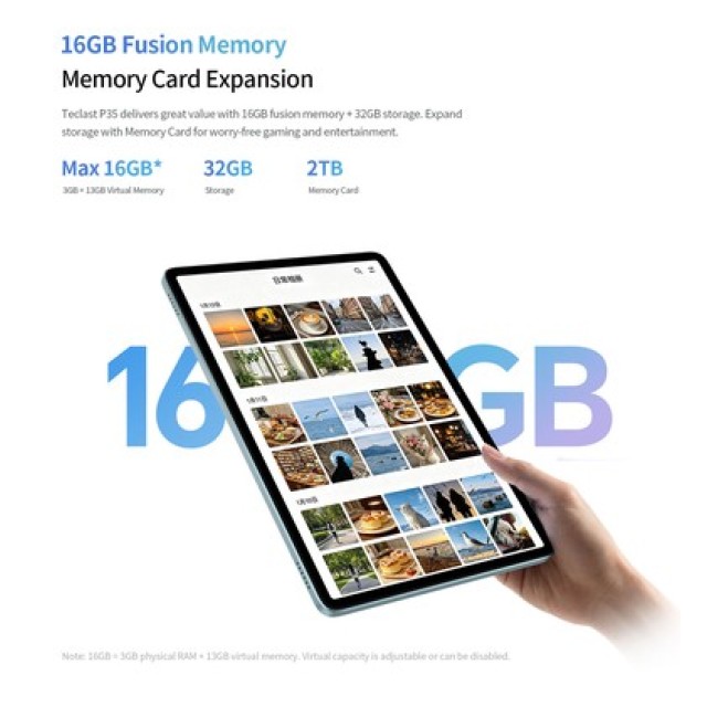 TECLAST tablet P35, 10.1", 3/32GB, Android 16, 6000mAh, μπλε TECLAST tablet P35, 10.1", 3/32GB, Android 16, 6000mAh, μπλε