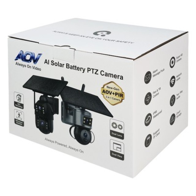 SECTEC smart ηλιακή κάμερα ST-538-6MAOV, dual lens, 3MP, WiFi, SD, PTZ, IP66
