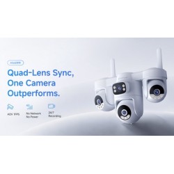 VSTARCAM smart ηλιακή κάμερα AG623FR, four-lens, 3MP, 4G, SD, PTZ, IP66, μαύρη