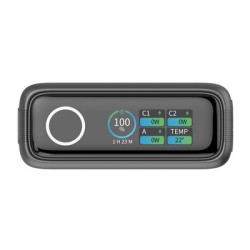 POWERTECH power bank PT-1639 με οθόνη & καλώδιο, 10000mAh, 65W, γκρι