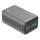 POWERTECH power bank PT-1640 με οθόνη & καλώδιο, 20000mAh, 100W, γκρι