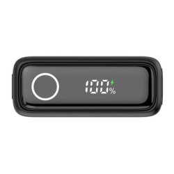 POWERTECH power bank PT-1641 με οθόνη & καλώδιο, 10000mAh, 22.5W, μαύρο