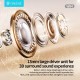 CELEBRAT earphones με θήκη φόρτισης W84, OWS, 13mm, 30/300mAh, μπεζ