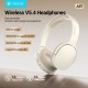 CELEBRAT headphones A45, ασύρματα & ενσύρματα, micro SD, 40mm, 250mAh, μπεζ