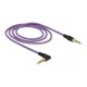 DELOCK καλώδιο Jack stereo σε Jack stereo 4pin 3.5mm, 90°, μωβ, 1m