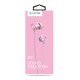 CELEBRAT earphones με μικρόφωνο D7, 3.5mm σύνδεση, Φ10mm, 1.2m, ροζ