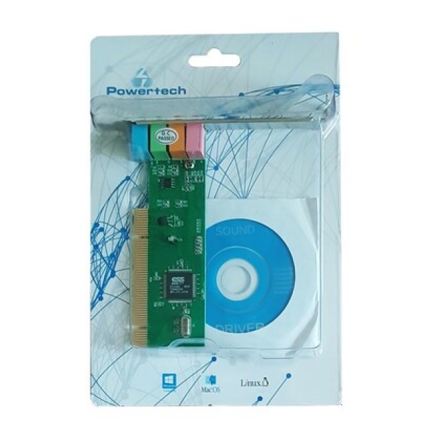 POWERTECH Κάρτα Επέκτασης PCI to 6 channel Audio, Chipset CM8738