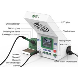 BEST Soldering Station BST-938 με σταθμό απορόφησης καπνού και LED φως