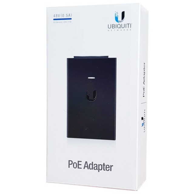 UBIQUITI PoE adapter POE-48 με power cable, 48VDC, 0.5A, 24W