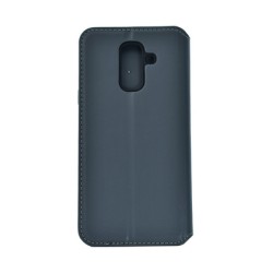 POWERTECH Θήκη Slim Leather για Samsung A6 Plus 2018, γκρι