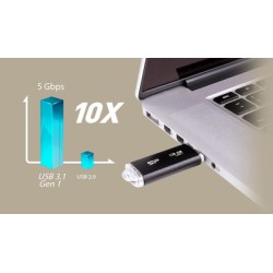 SILICON POWER USB Flash Drive Blaze B02, 128GB, USB 3.2, μαύρο